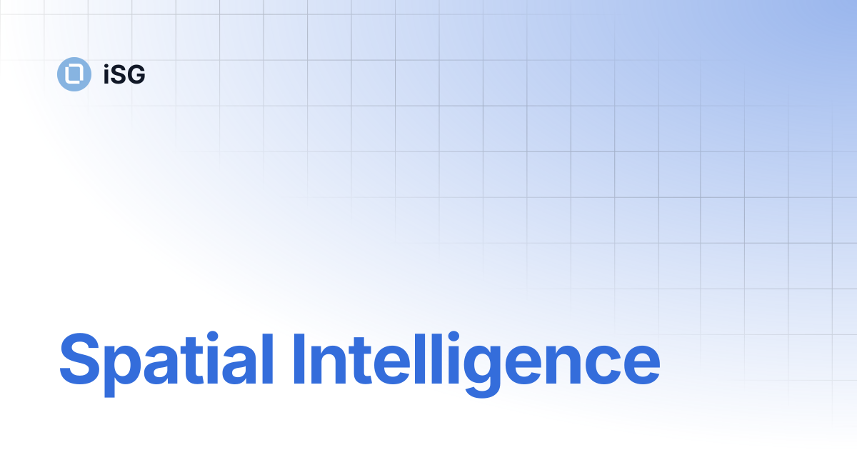 Spatial Intelligence | iSG